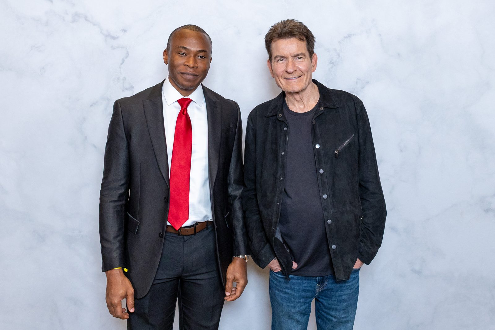 Charlie Sheen with Aniemi Umana