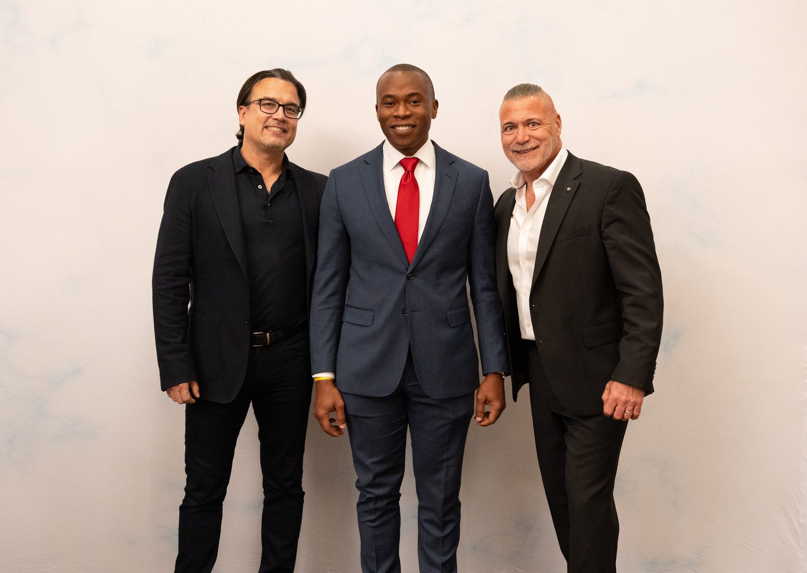 Rich Galgano (right) and Bobby DeLeon (left) with Aniemi Umana